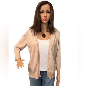 New York & Company Cream Cardigan